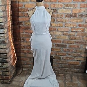 NWT Symphony white Sparkle cut out maxi dress size Medium